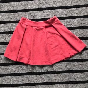 Coral Box-Pleat Skirt